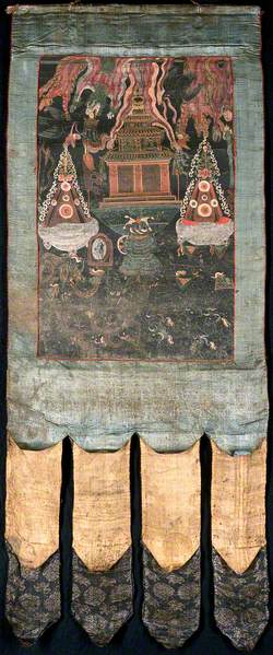 Attributes of Yama in a 'Rgyan Tshogs' Banner