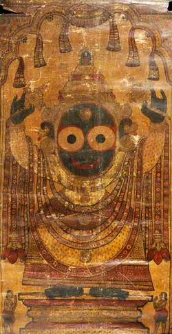 Jagannath with Two Worshippers