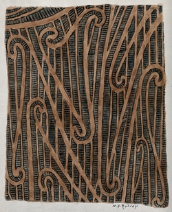 Puhoro: Tracing of the Chisel Cuts Used in a Maori Design of Tattooing on the Thigh