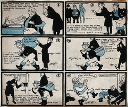 'A. J. Balfour as Prime Minister asks John Bull to pay for increasingly costly policies, but eventually John Bull refuses'