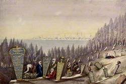 People in the Turkish Burial Ground; City in the Background, Scutari
