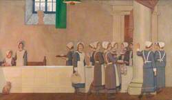 Orphan Girls in the Refectory of a Hospital, Proceeding to Their Place at the Table