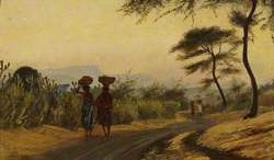 Villagers on a Country Road, Nasik, Western India