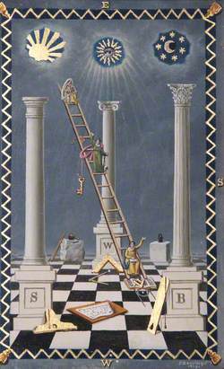 Second Degree Masonic Tracing Board, 1819 Tapestry