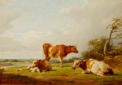 Cows in a Cheshire River Landscape