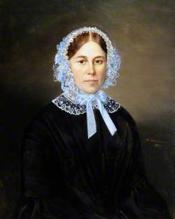 Portrait of a Young Lady in a Blue Bonnet