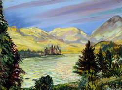 Castle Kilchurn and Loch Awe from the Loch Awe Hotel