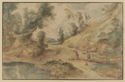 Landscape with Shepherds and Flock