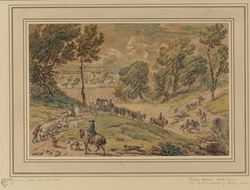 Landscape with Hunting Party Going to a Meet