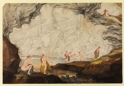 Women Bathing by a Grotto in a Rocky Landscape