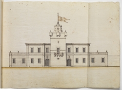 Front Elevation of a Palatial Residence Related to an Existing Sixteenth Century Tower in Malta