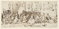 Ballroom Scene (recto); Study of a Carriage (verso)