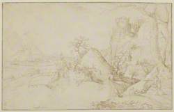 Landscape with Two Peasants and a Dog