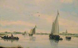 Sailing Boats on a River