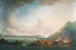 The Defence of Gibraltar, with the English Taking up the Spanish and French Sailors in Distress, 14 September 1782
