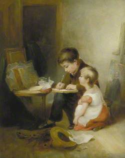 Two Children at Drawing Lessons