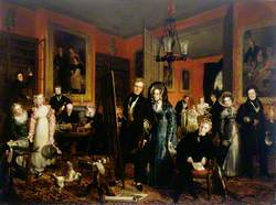 The Artist and His Family in Their House at 21 Brook Street, Grosvenor Square, London