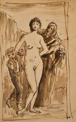 Female Nude with an Old Woman and Child