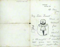 Illustrated Letter by Dick Partridge, 19th January 1900