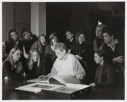 Prof. Graham Smith with a group of students, in the School of Art History, 2008