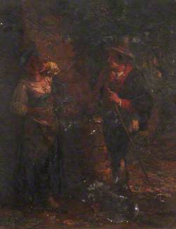Man and a Woman by a Tap
