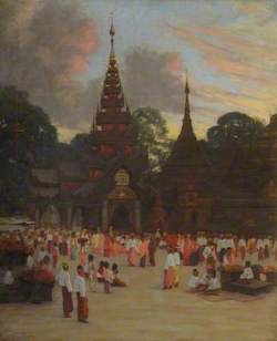 The Shwe Dagon Pagoda, Rangoon