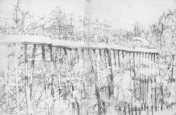 Study for Railings in the Snow, Guildford