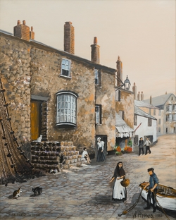 Harbour Front, The Wharf, St Ives, 1880