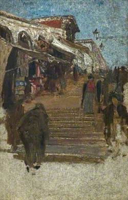 Stepped Street with Figure