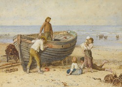 Boat, Figures and Sea
