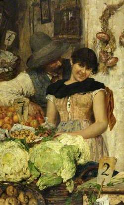 A Venetian Vegetable Stall, Courtship