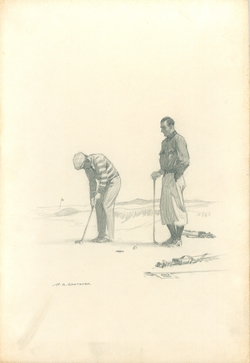 Two Men Playing Golf