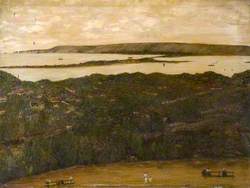 View over Poole Harbour from the Parkstone Viewpoint, Dorset