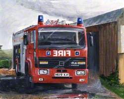 Fire Engine at Sherborne Fire Station, Dorset