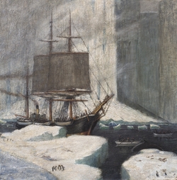 Whaler Moored to Ice