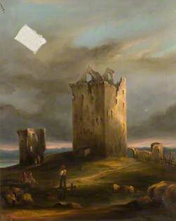 The Ruins of Broughty Castle, on the Tay Looking East
