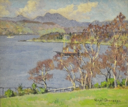 Untitled (Landscape with Boats on a Loch)