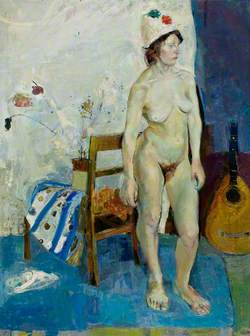 Female Nude with Clown Hat