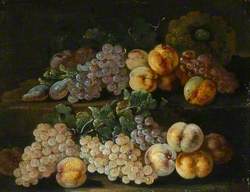 Still life with Peaches and Grapes