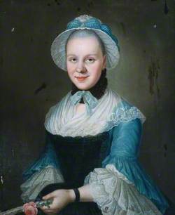 Portrait of a Lady in Blue and Black