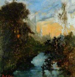 Landscape with a River, Sunset