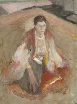 Seated Female with Red Cape