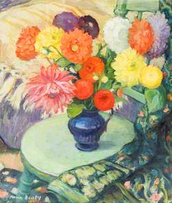 Flowers with Green Table