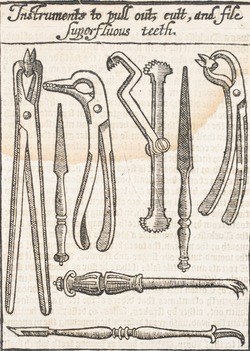 Instruments to Pull Out, Cut and File Superfluous Teeth