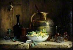 Still Life with a Pitcher, Glasses and a Bowl of Salad