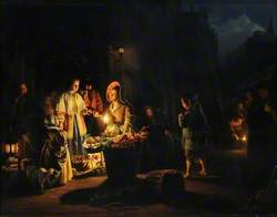 Market Scene by Candlelight