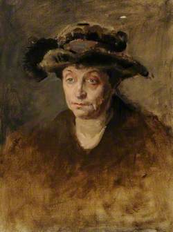 Portrait of a Woman in a Feathered Hat