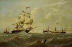 Sailing Ship 'Dowthorpe' and a Bailey and Leetham Steamer