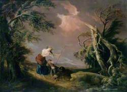 Stormy Landscape with Shepherdess