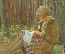 Mary Sitting in a Wood